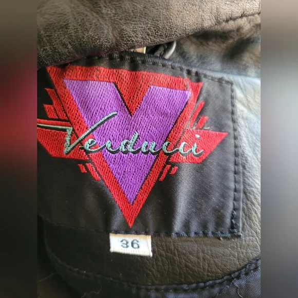 Veducci Vintage Edgy Black Leather Fringe Western Jacket - Picture 7 of 7